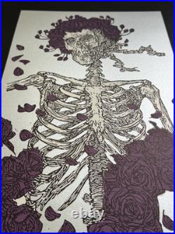 Grateful Dead Skeleton and Roses Print LILAC RAIN S/N #29/56 Jon Rose Phish