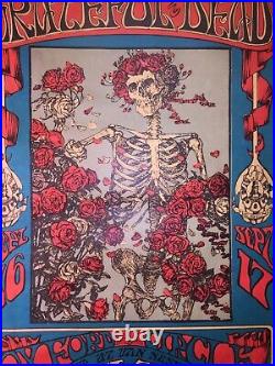 Grateful Dead Skull And Roses Poster 3rd Pressing Avalon Ballroom 1966