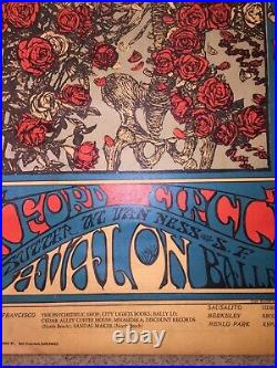 Grateful Dead Skull And Roses Poster 3rd Pressing Avalon Ballroom 1966