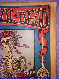 Grateful Dead Skull And Roses Poster 3rd Pressing Avalon Ballroom 1966