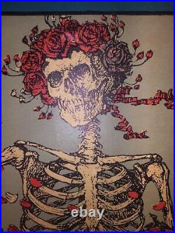 Grateful Dead Skull And Roses Poster 3rd Pressing Avalon Ballroom 1966