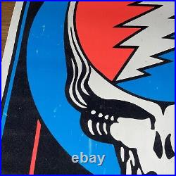 Grateful Dead Skull Logo Classic Original Vintage Black Light Poster 1976