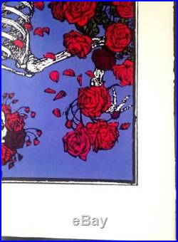 Grateful Dead Skull & Roses Art Print Signed by Stanley Mouse with Caricature NM-M