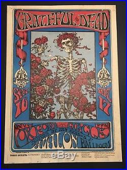 Grateful Dead Skull & Roses Family Dog Fd-26 Original Iconic Concert Poster Nr