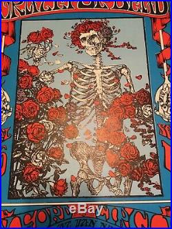 Grateful Dead Skull & Roses Fd-26(3) Bindweed Original Iconic Concert Poster Nm