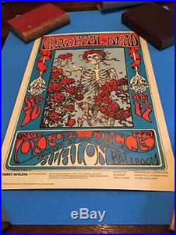 Grateful Dead Skull & Roses Fd-26(3) Bindweed Original Iconic Concert Poster Nm