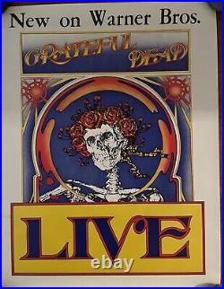Grateful Dead. Skull and Roses. New on Warner Bros. Promotion Poster