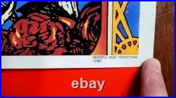 Grateful Dead Skull and Roses Original 1985 Vintage Rock Music Poster 22×17 NOS