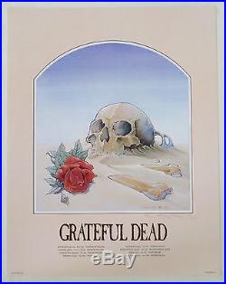 Grateful Dead Skull in the Sand 1981 European Tour Signed by Mouse