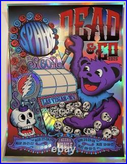 Grateful Dead Sphere Las Vegas 2025 Concert Poster Sphere 60 I Need A Miracle