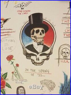 Grateful Dead Spring 1990 Wes Lang Sketch Print Rare Mint LE 250