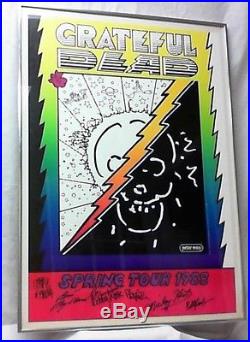 Grateful Dead Spring Tour 1988 Poster SIGNED BY ALL BAND MEMBERS PETER MAX