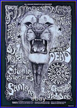 Grateful Dead Steppenwolf Santana1968 Concert Authorized CBS/Sony Poster 3rd