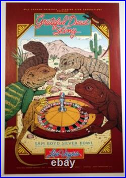 Grateful Dead + Sting Concert Poster 1993 Bill Graham Las Vegas Harry Rossit
