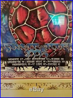 Grateful Dead Summer 1995 Framed Tour Poster with Hand Drawn Mat & Numbered