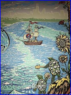 Grateful Dead Sunday 7/5 50th Chicago Poster Fare Thee Well Dubois Print Gd50 3