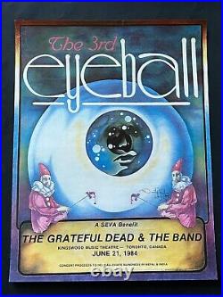 Grateful Dead The Band Benefit for Seva in Canada 1984 Original Concert Poster