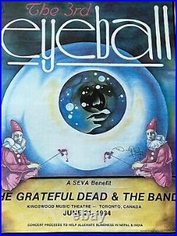 Grateful Dead The Band Benefit for Seva in Canada 1984 Original Concert Poster