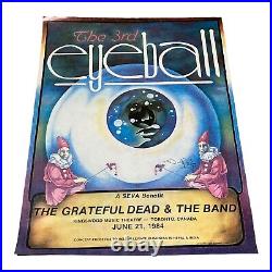 Grateful Dead The Band Seva 3rd Eye Ball Poster 1984 Eyeball Toronto D. Wildfong