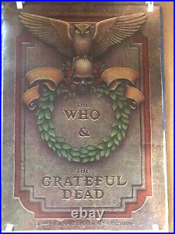 Grateful Dead & The Who 1st Print Original Poster Tea Lautrec At Bottom Aor 4.43