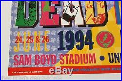 Grateful Dead Traffic Original Las Vegas Concert Poster from 1994 SIGNED BGP