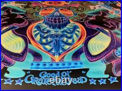 Grateful Dead US Blues Poster Psycho Sam Inverse Variant S/N AP AJ Masthay