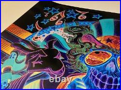 Grateful Dead US Blues Poster Psycho Sam Inverse Variant S/N AP AJ Masthay