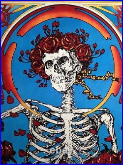 Grateful Dead VINTAGE STANLEY MOUSE Skull & Roses POSTER Artwork BERTHA GDP 1984