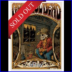 Grateful Dead Workingman's Dead 50th Anniversary Dire Wolf Poster RARE SIGNED