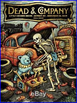 Grateful Dead and & Company Gig Poster 11/24 Detroit, MI Fall Tour 2017 Print