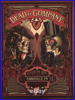 Grateful Dead and Company Tour Poster Nashville TN Bridgestone Arena John Mayer