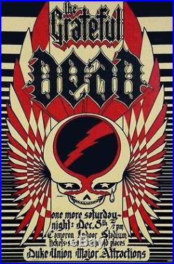 Grateful Dead at Duke Univ 1973 Concert Tour Poster Hand Numbered 2nd Printing