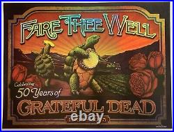 Grateful Dead fare thee well Poster SF Chicago concert 3798/5000 50th foil