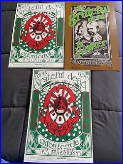 Grateful Dead fillmore and Family Dog Posters, Jimi Hendrix, Janis Joplin