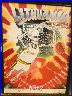 Grateful Dead limited edition Poster Lithuania 1992 Olympics Basketball