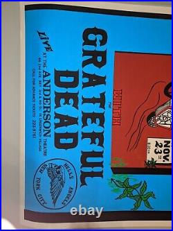 Grateful Dead poster 1971 Hell's Angels Anderson Theater NYC pristine condition