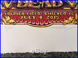 Grateful Dead poster, Soldier Field set of three numbered, signed Masthay studio