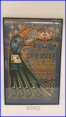 Grateful Dead poster framed Northwest Dead July 2004 45/625 signed