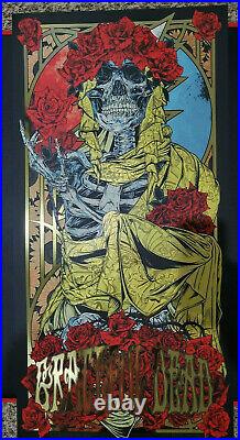 Grateful Dead print Rhys Cooper GOLD FOIL Variant Poster Bottleneck martin emek