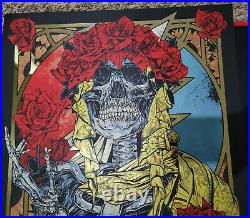 Grateful Dead print Rhys Cooper GOLD FOIL Variant Poster Bottleneck martin emek