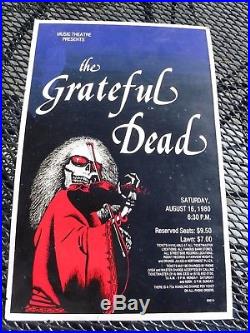 Grateful Dead -rare 1980 Cardboard Poster-not The Stupid Reprint! Get It