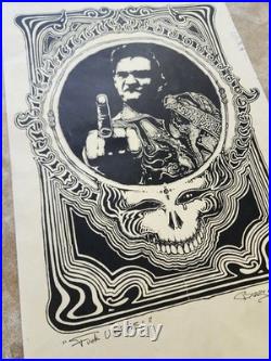 Greatful Dead Concert Art Poster By Blake Wiley Featuring Johnny Cash 2008
