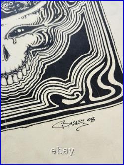 Greatful Dead Concert Art Poster By Blake Wiley Featuring Johnny Cash 2008