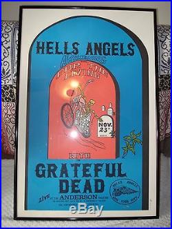 Hells Angels Grateful Dead11/23/1970 Anderson Theatre Concert Poster Amazing