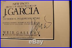 Hand Signed by Jerry Garcia Weir Gallery Art Poster Grateful Dead Framed Poster
