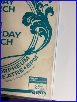 JERRY GARCIA BAND Orpheum Theatre San Francisco 1989 Original Poster RARE