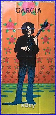 JERRY GARCIA Compliments 1974 Original Promo Display Poster GRATEFUL DEAD