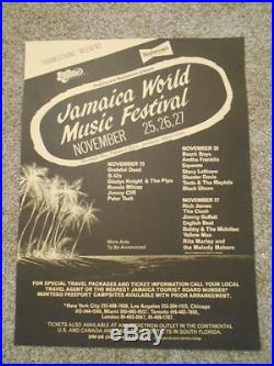 Jamaica World Music Fest 1982 Poster, The Clash Jimmy Buffet Grateful Dead B 52s