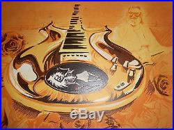 Jerry GARCIA Grateful Dead AJ Masthay Rosebud Guitar Rock Art Print Poster LE 35
