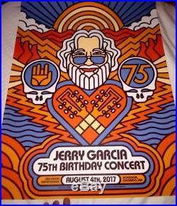 Jerry Garcia 75th Birthday Concert Red Rocks 2017 Poster